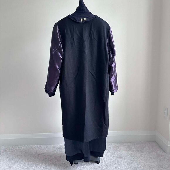 NWOT Elegant Navy Anna Collection Women’s Trench Coat, Size 4, 100% Virgin Wool - Picture 5 of 7